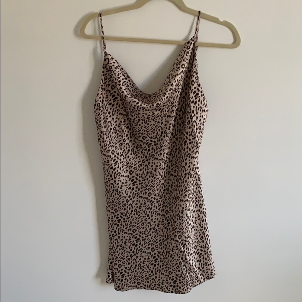 Leopard satin dress